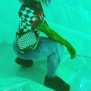 Checkered shoulder bag